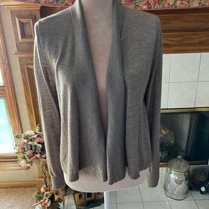 LOFT Lightweight Taupe Cardigan